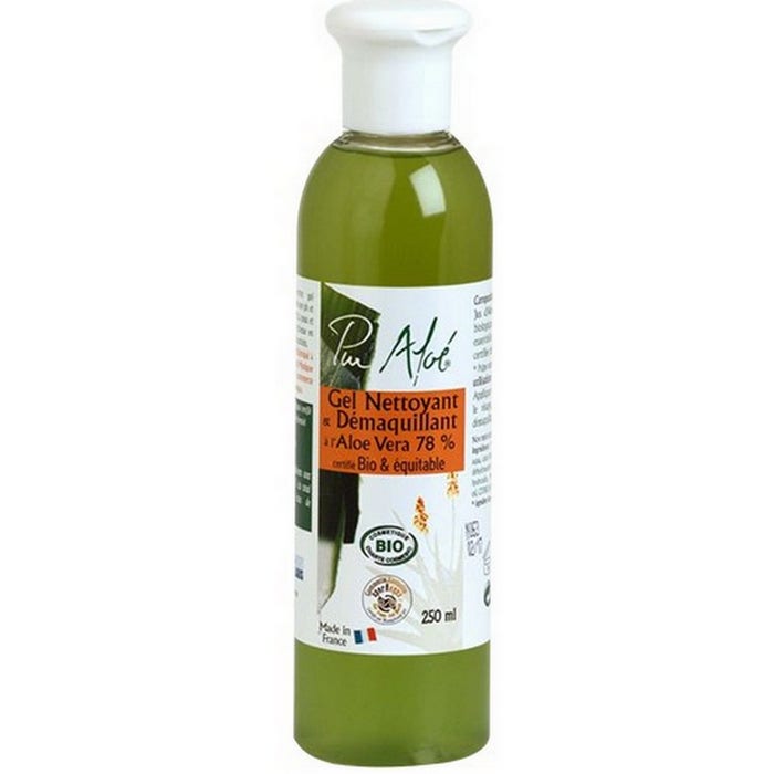 Gel Limpiador Desmaquillante Con Aloe Vera 78% Bio 250ml Pur Aloé