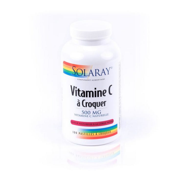 Vitamina C masticable 100 comprimidos 500 mg Solaray