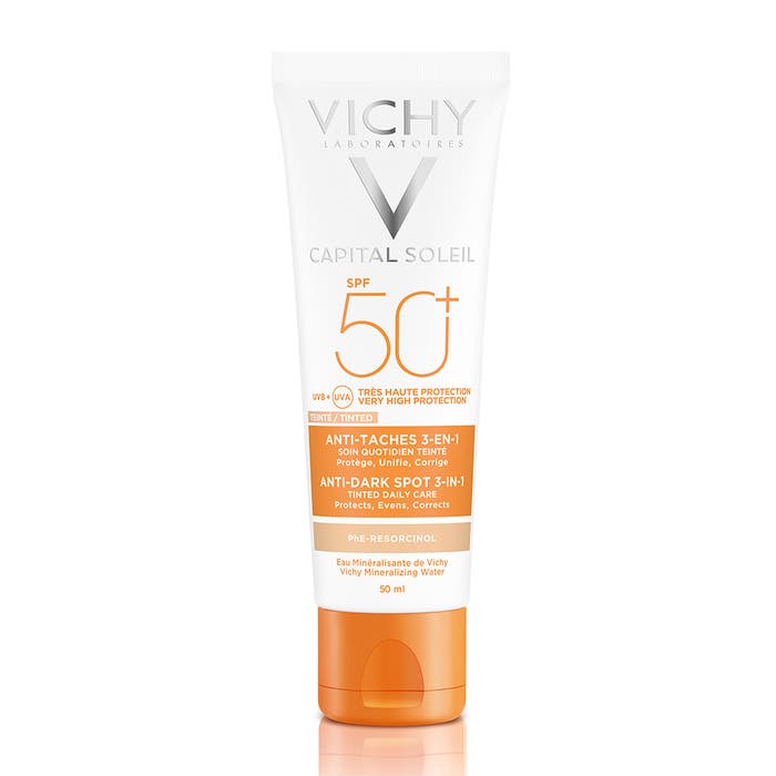 Vichy Ideal Soleil Crema antimanchas con color 3en1 protección muy alta SPF50+ 50ml
