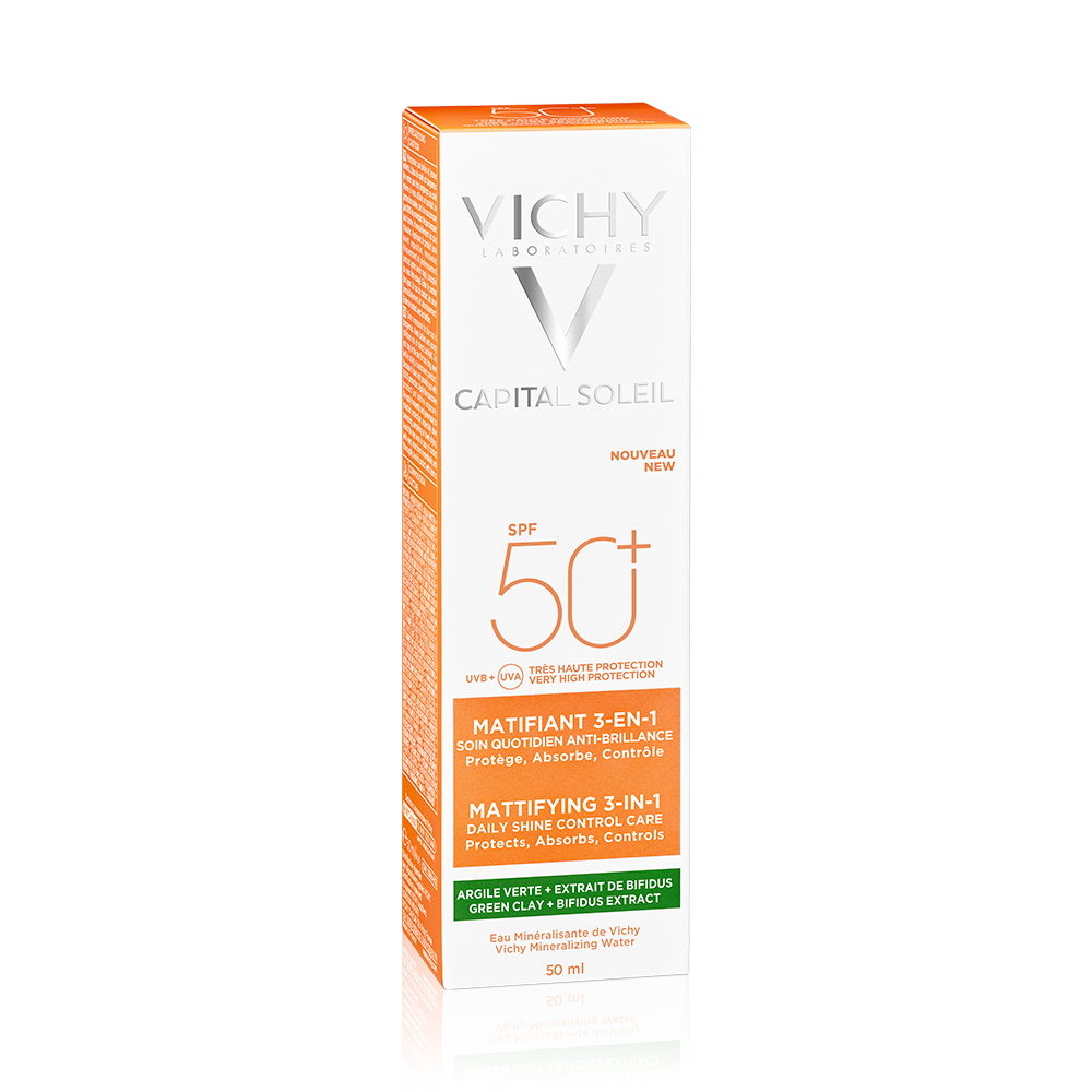 Vichy Capital Soleil Crema Solar Matificante 3 En 1 Spf50+ Con Arcilla Verde 50ml