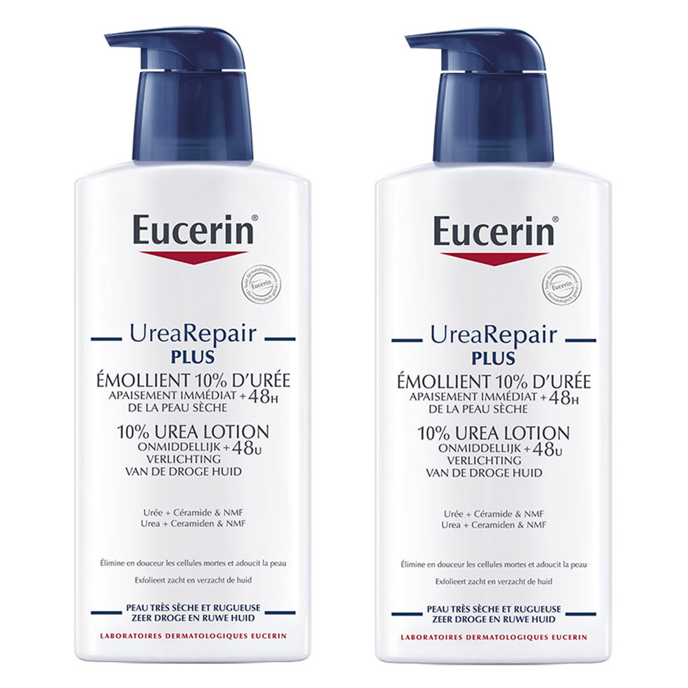 Eucerin UreaRepair Plus Complete Repair Locion Reparadora Piel Muy Seca 10% Urea Peaux Seches 2x400ml