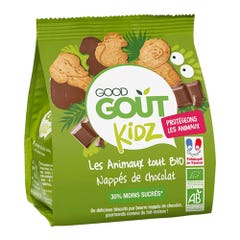 Good Gout Kidz Galletas ecológicas de chocolate y animales para niños de 3 años 120g