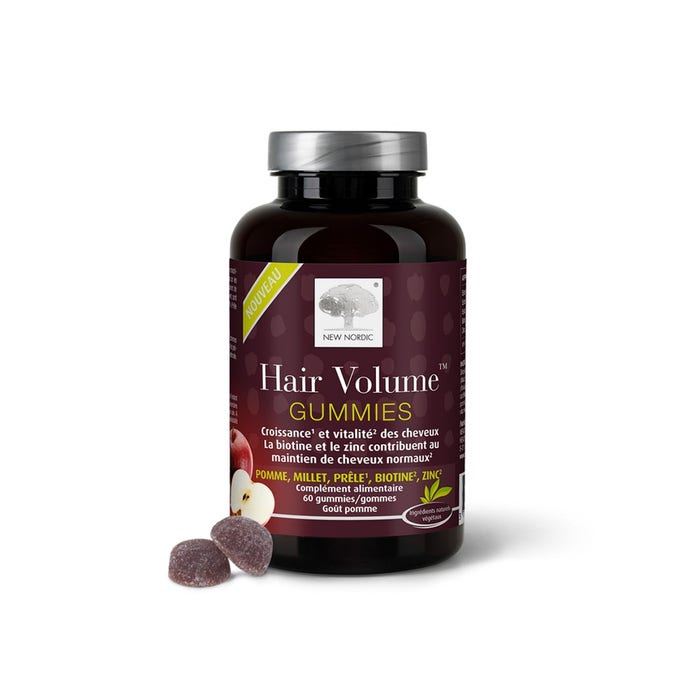 Hair Volume 60 Gummies Crecimiento y Vitalidad del Cabello New Nordic