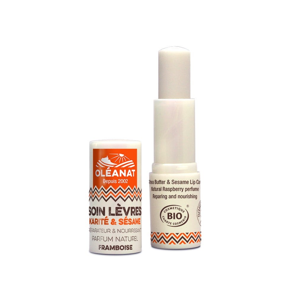 Oleanat Karite Cuidado Labial Sésamo Natural Frambuesa Perfume Ecológico