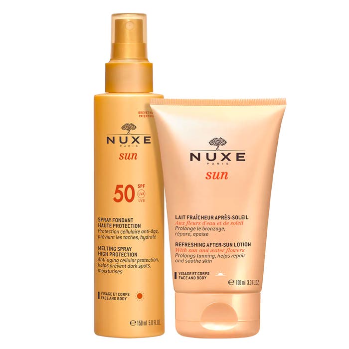 Pack spray SPF50 cuerpo + aftersun gratis 150ml Sun Nuxe