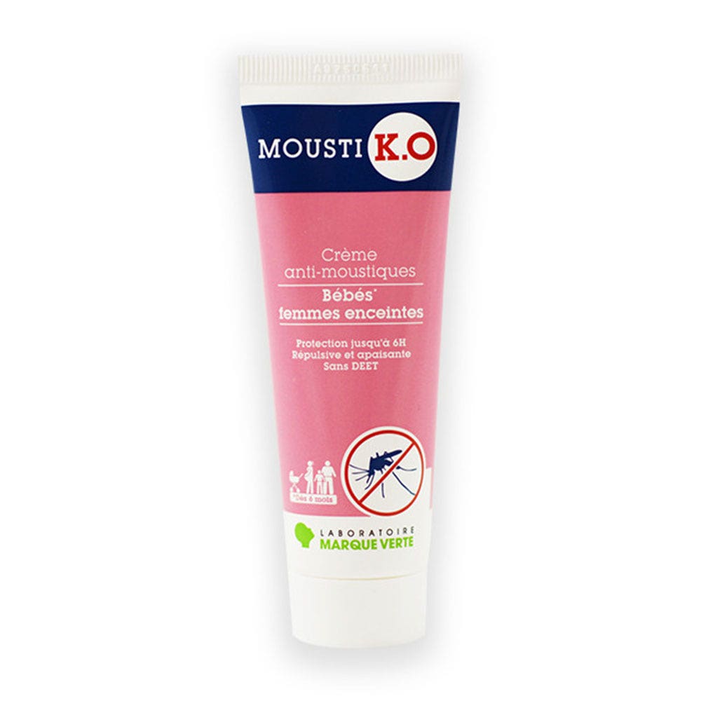 Mousti K.O Crema Repelente Antimosquitos Bebe +6 Meses Mujeres Embarazadas 40 ml