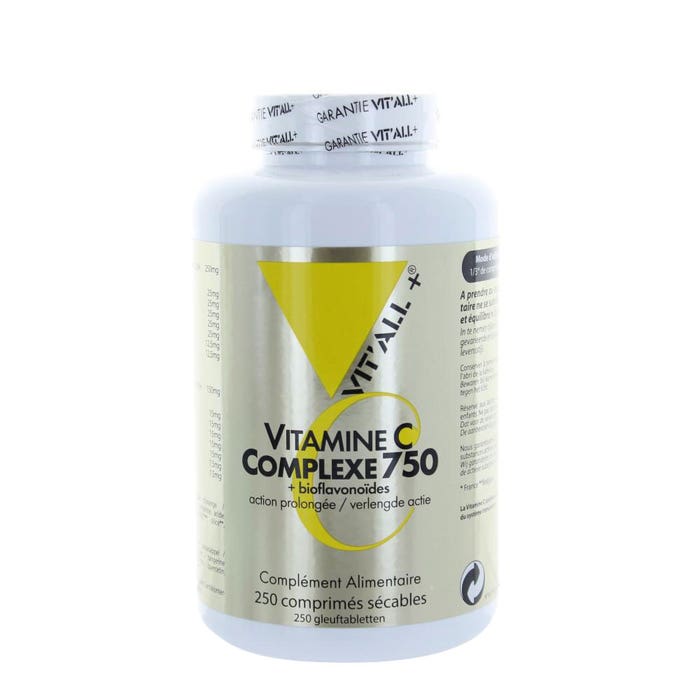 Vit'All+ Vitamina C Complejo 750 + Bioflavonoides 250 Comprimidos