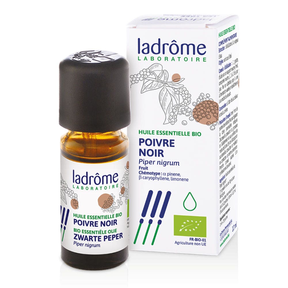 Ladrôme Aceite esencial de pimienta negra ecológica 10 ml