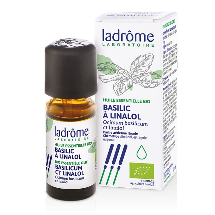 Aceite esencial de linalol de albahaca Bio 10 ml Ladrôme