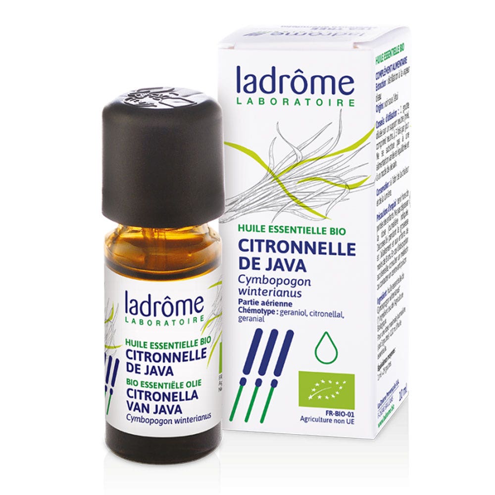 Ladrôme Aceite esencial ecológico de citronela de Java 10 ml