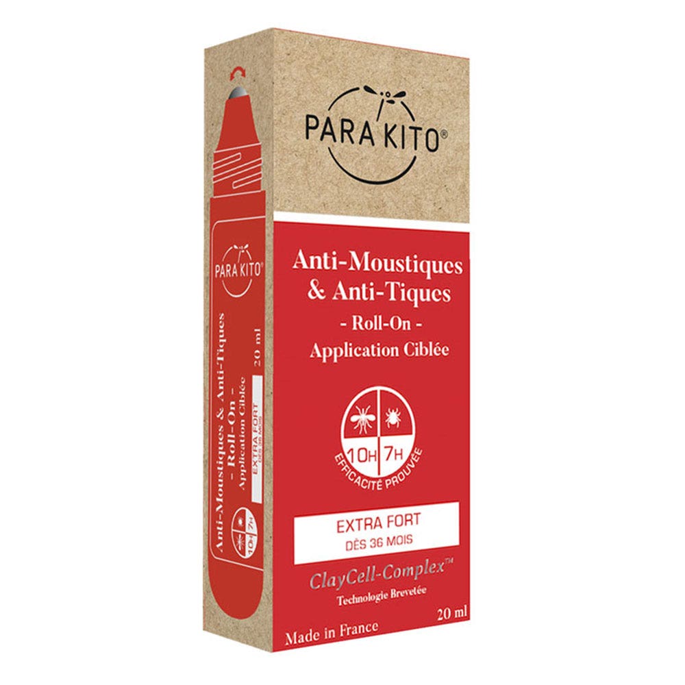 Para Kito Roll-on Anti Mosquitos Y Garrapatas Proteccion Extra Fuerte Dès 36 Mois 20ml