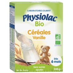 Physiolac Cereales Vainilla Trigo Arroz Avena Bio 6 Meses+ 200g