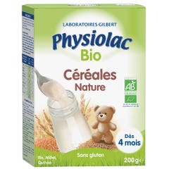 Physiolac Cereales Arroz Mijo Quinoa Physiolac Bio A partir de 4 meses 200g