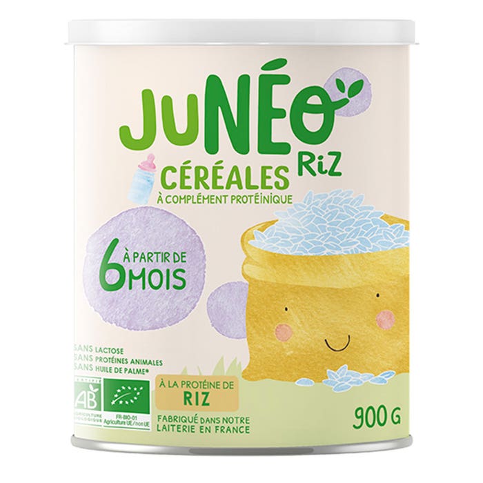 Juneo Cereales Complemento Proteínas de Arroz Bio Dès 6 mois 900g
