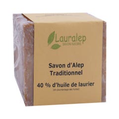 Lauralep Jabón tradicional de Alepo 40% (en francés) 200g