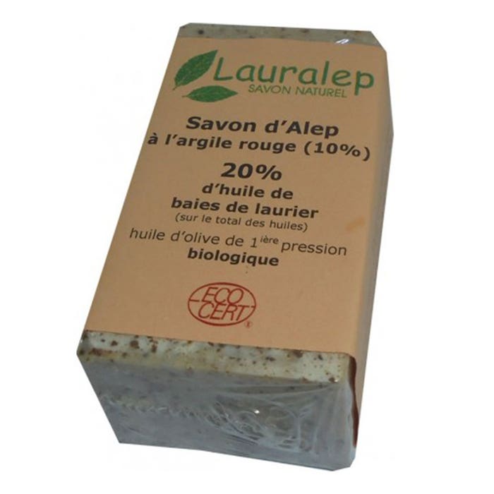 Jabón de Alepo 20% Laurel con Arcilla Roja 150g Lauralep