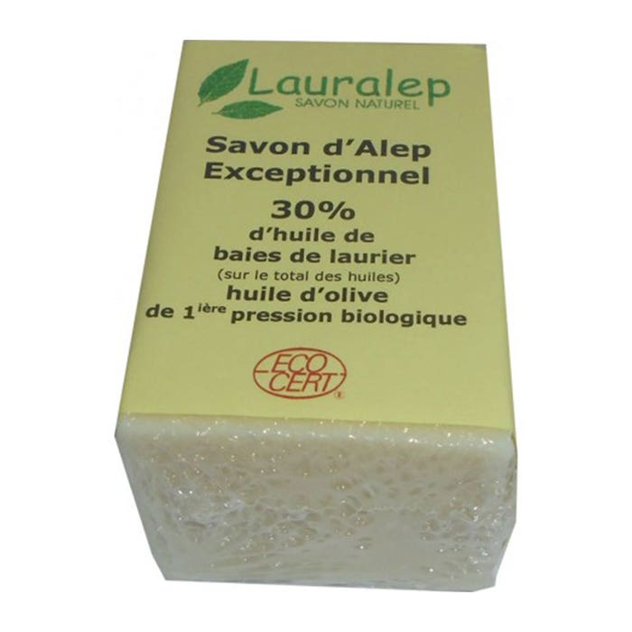 Jabón de Alepo excepcional 30% (en francés) 150g Lauralep
