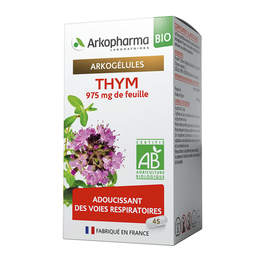 Arkopharma Arkocápsulas Tomillo 975mg de hoja Bio 45 Cápsulas