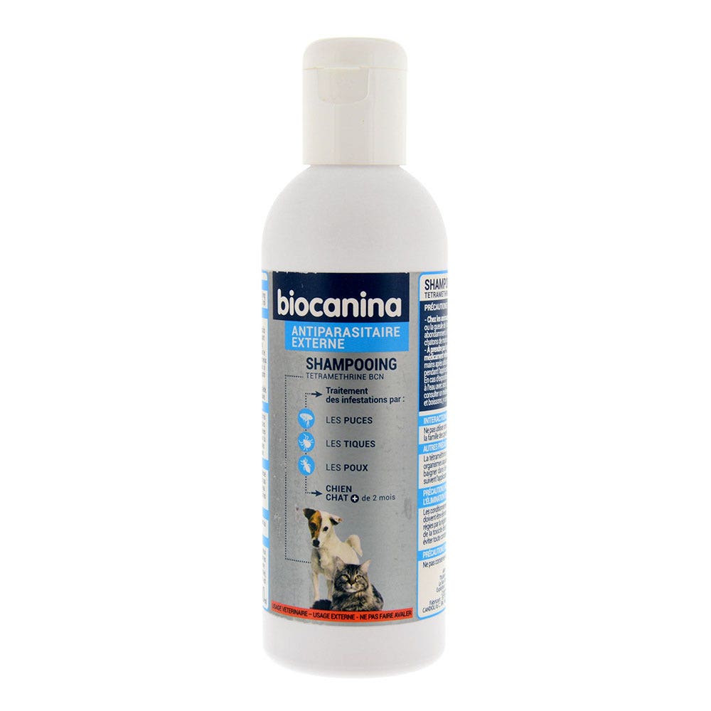 Biocanina Antiparasitario Externo CHAMPÚ DE TETRAMETRINA 200 ml