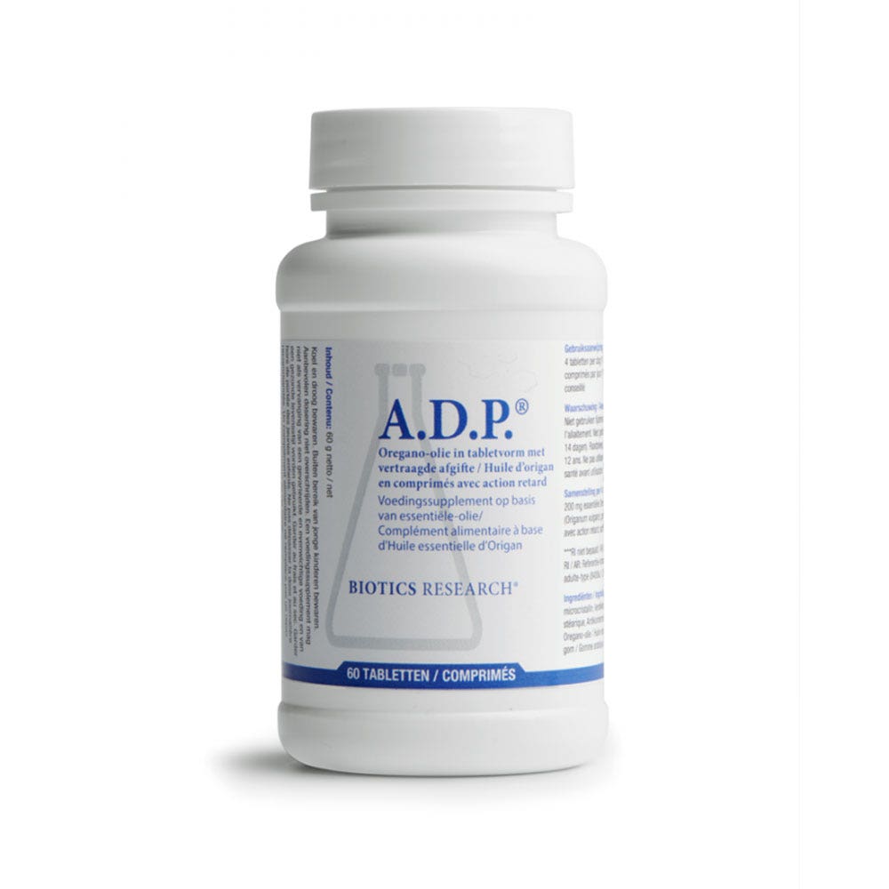 Biotics Research ADP aceite esencial de orégano 60 comprimidos