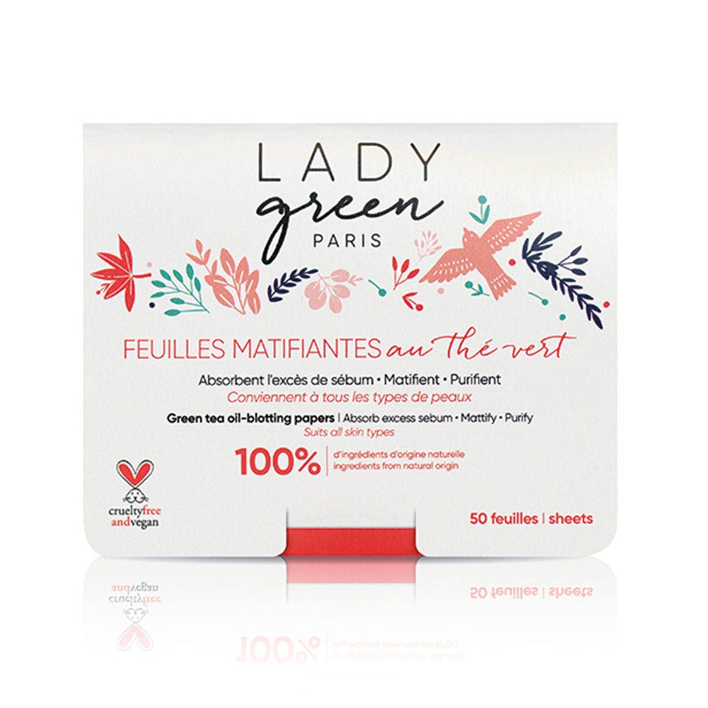 Lady Green Hojas matificantes X50