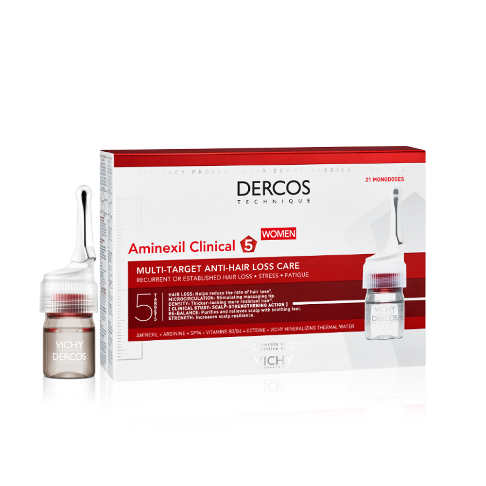 Vichy Dercos Tratamiento Anticaída Cabello Aminexil Mujer Clinical 21x6ml