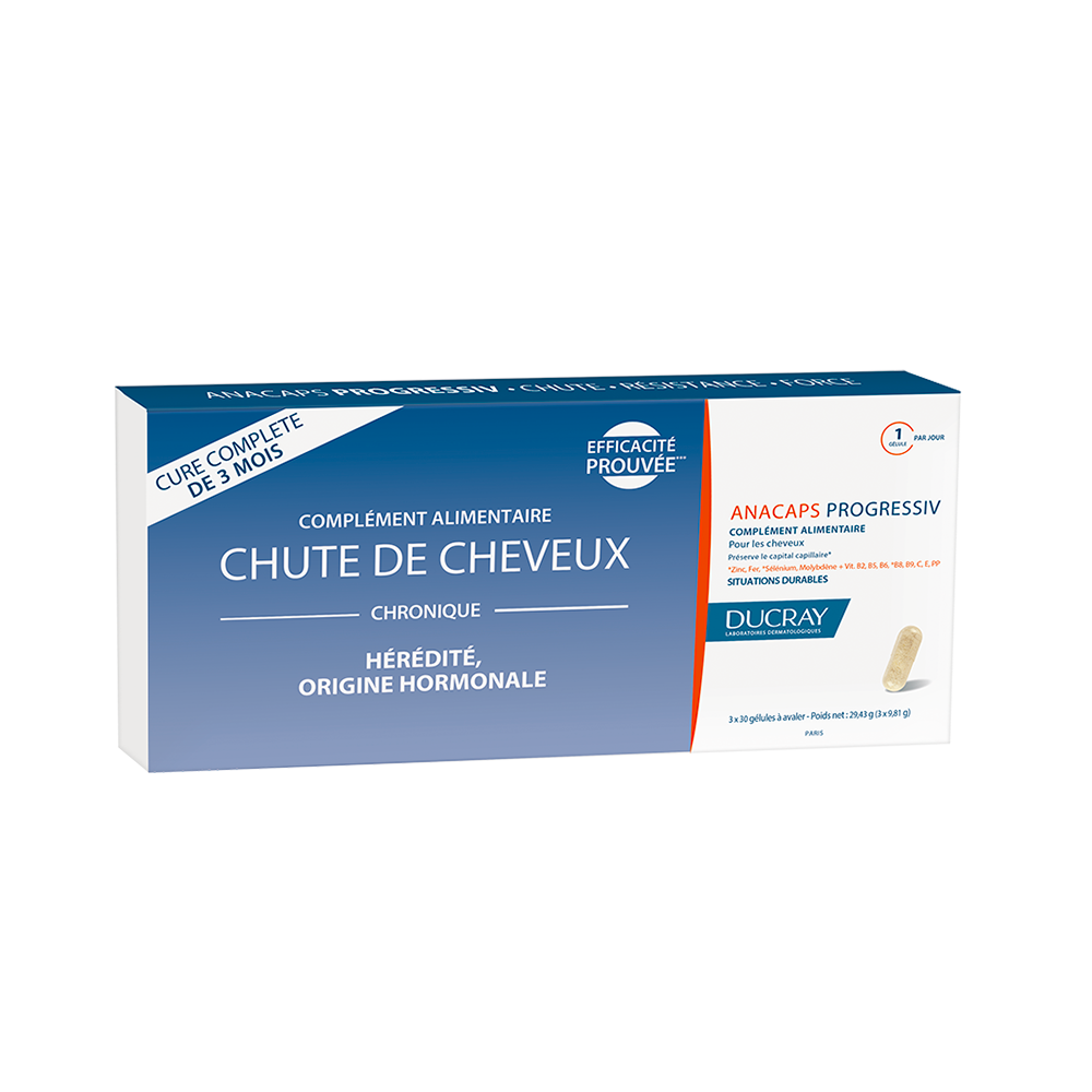 Ducray Caída Del Cabello Crónica Progressiv 3x30