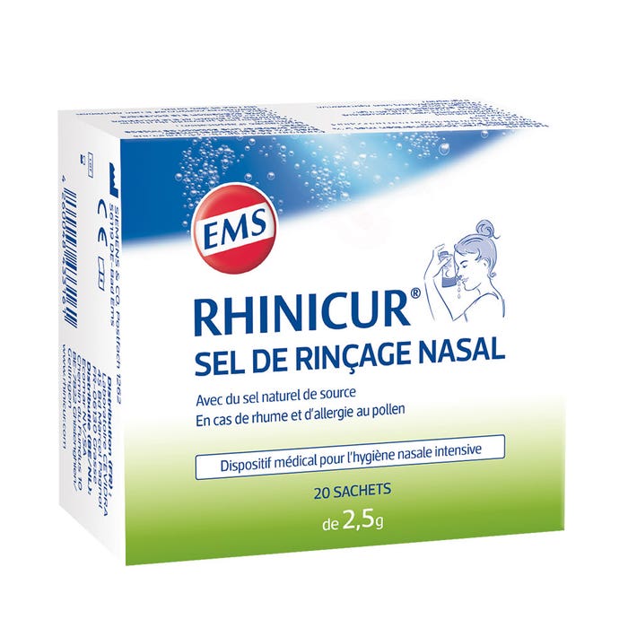 Sal de enjuague nasal X20 sobres de 2,5 g Rhinicur