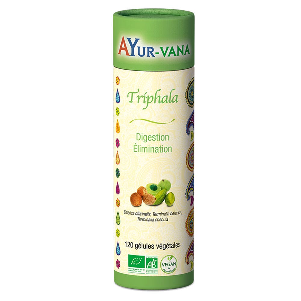 Ayur-Vana Triphala ecológico Digestión y eliminación 120 cápsulas