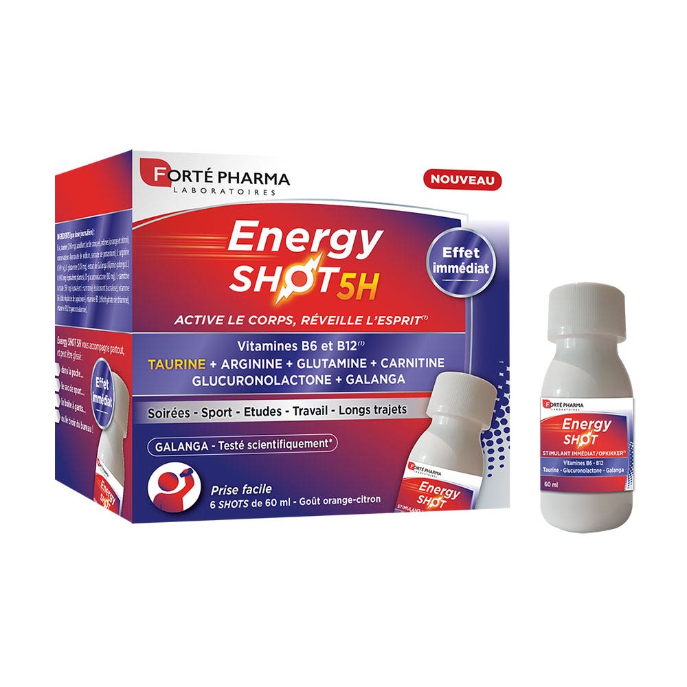 Forté Pharma Energy shot 5H 6 shots de 60ml