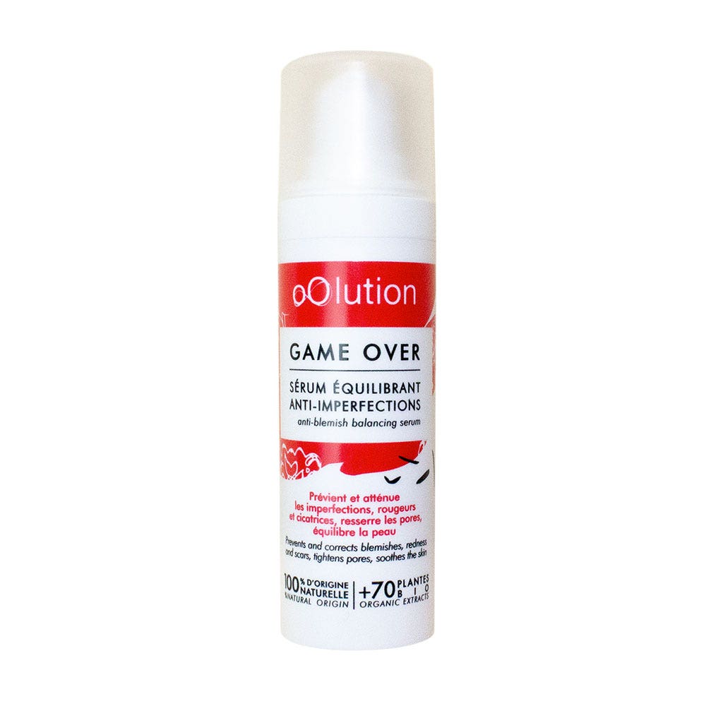 oOlution Game Over Suero equilibrante antiimperfecciones Piel con imperfecciones 30 ml