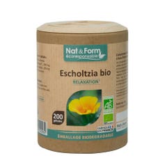 Nat&Form Escholtzia Bio 200 Capsulas relajación 200 Gelules végétales