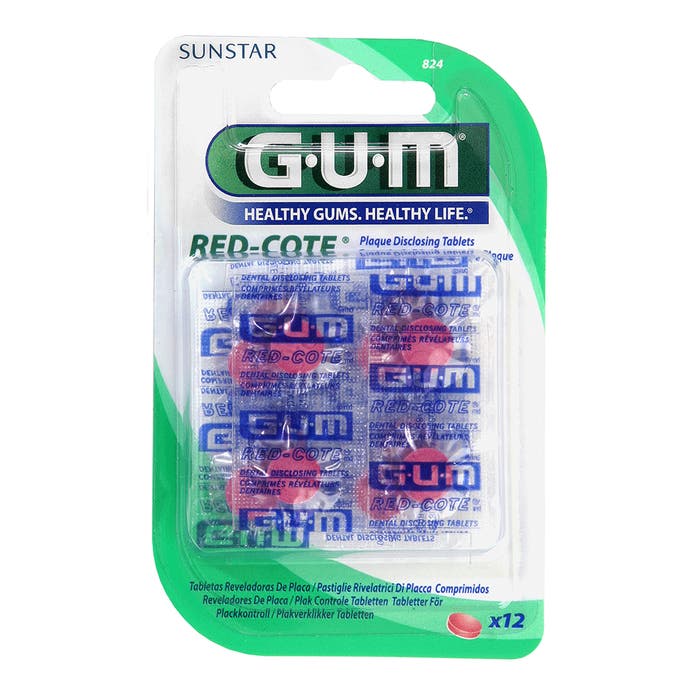 Reveladores de Placa Red Cote 12 comprimidos Gum