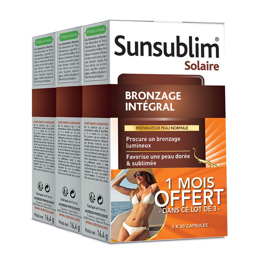 Nutreov Sunsublim Bronzado integral piel normal 3x30 cápsulas