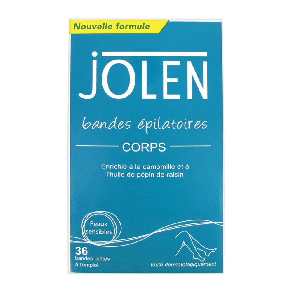 Jolen Bandas Depilatorias Piernas Cajas X 36