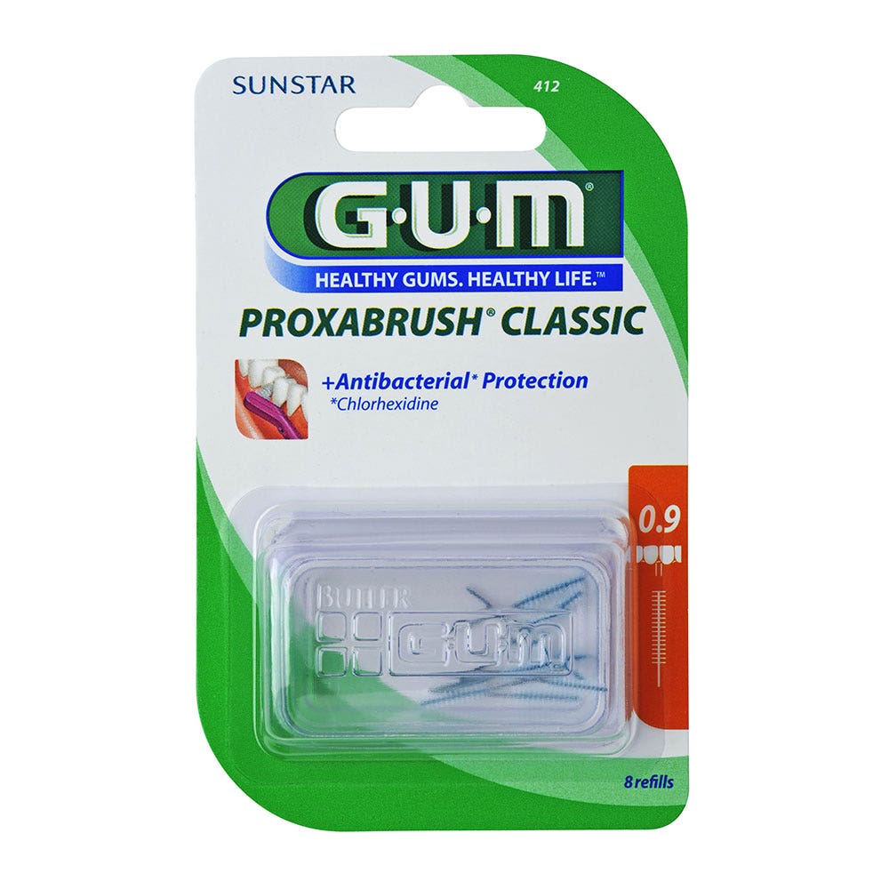 Gum Proxabrush Recambios de cepillo interdental de 0,9 mm x8