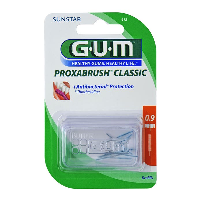 Recambios de cepillo interdental de 0,9 mm x8 Proxabrush Gum