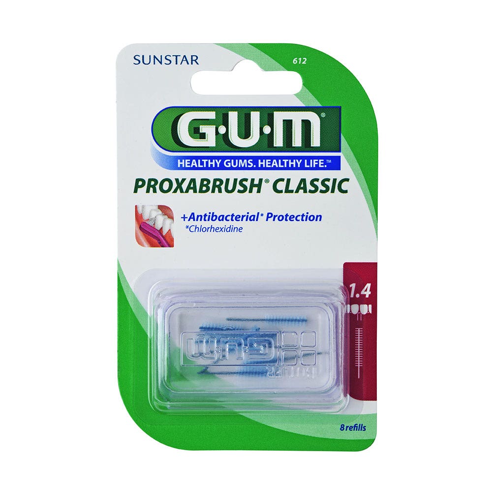 Gum Proxabrush Recambios de cepillo interdental de 1,4 mm x8