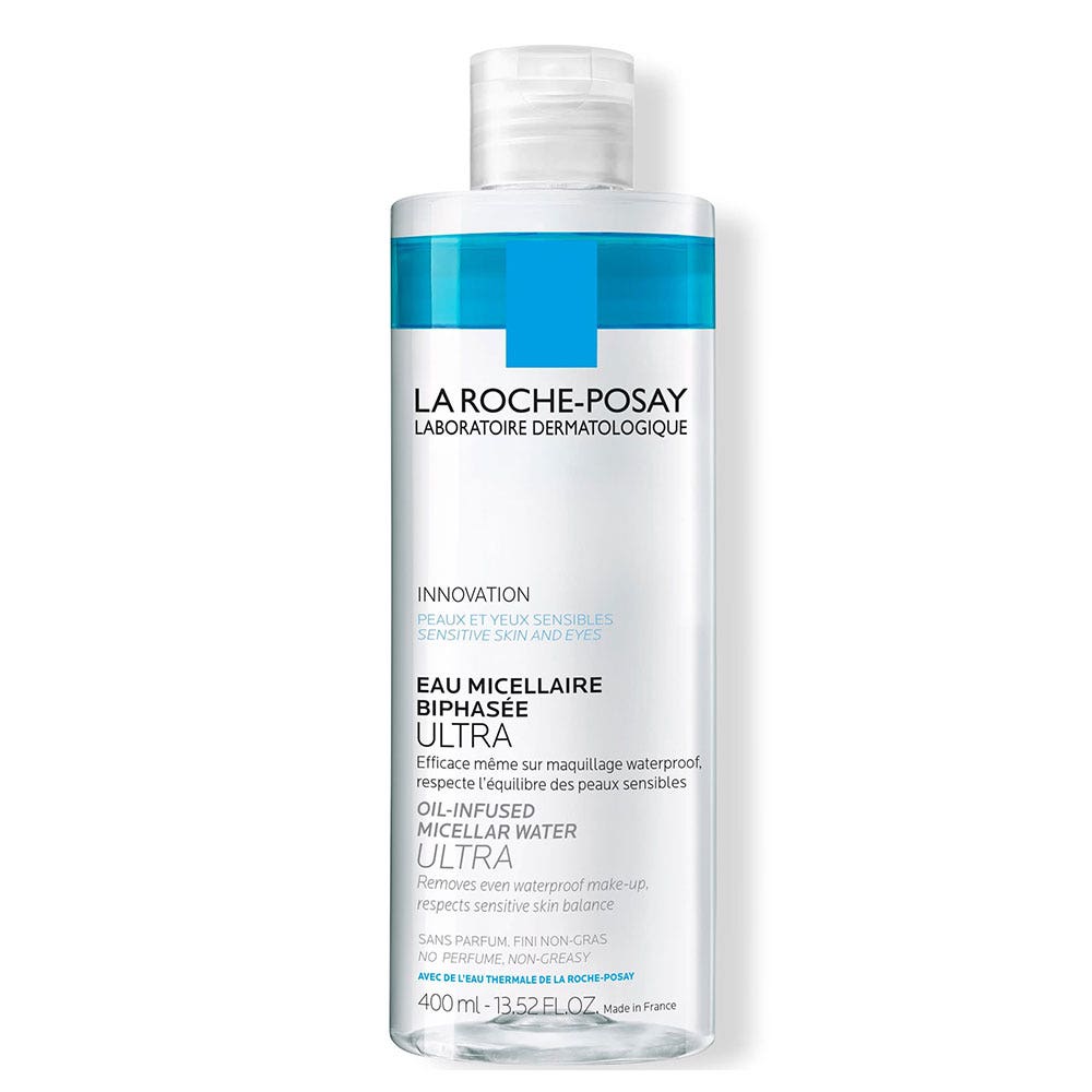 La Roche-Posay Higiene fisiológica Agua Micelar Doble Fase Ultra Desmaquillante rostro ojos waterproof 400ml