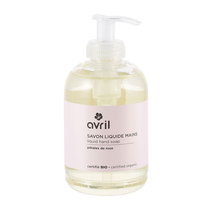Jabón líquido de manos con pétalos de Rosa ecológico 300 ml Avril