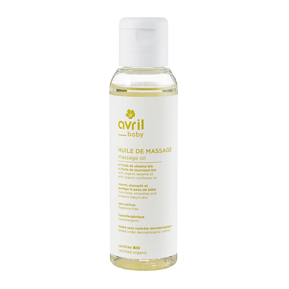 Avril Aceite de masaje bio para bebés sésamo y girasol 100ml