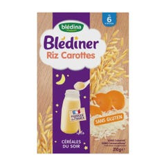 Blédina Blediner Cereales Arroz Zanahorias A partir de 6 meses 210g