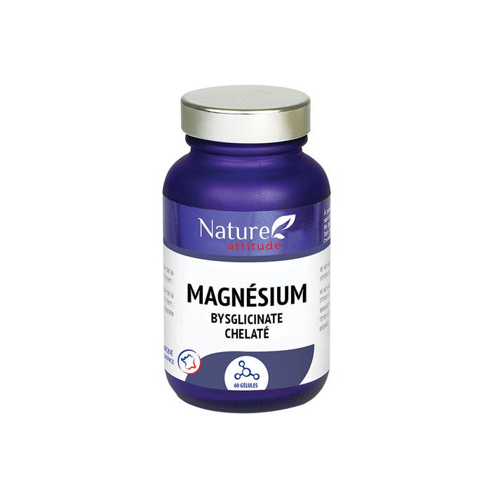 Bisglicinato de magnesio quelado 60 cápsulas Nature Attitude