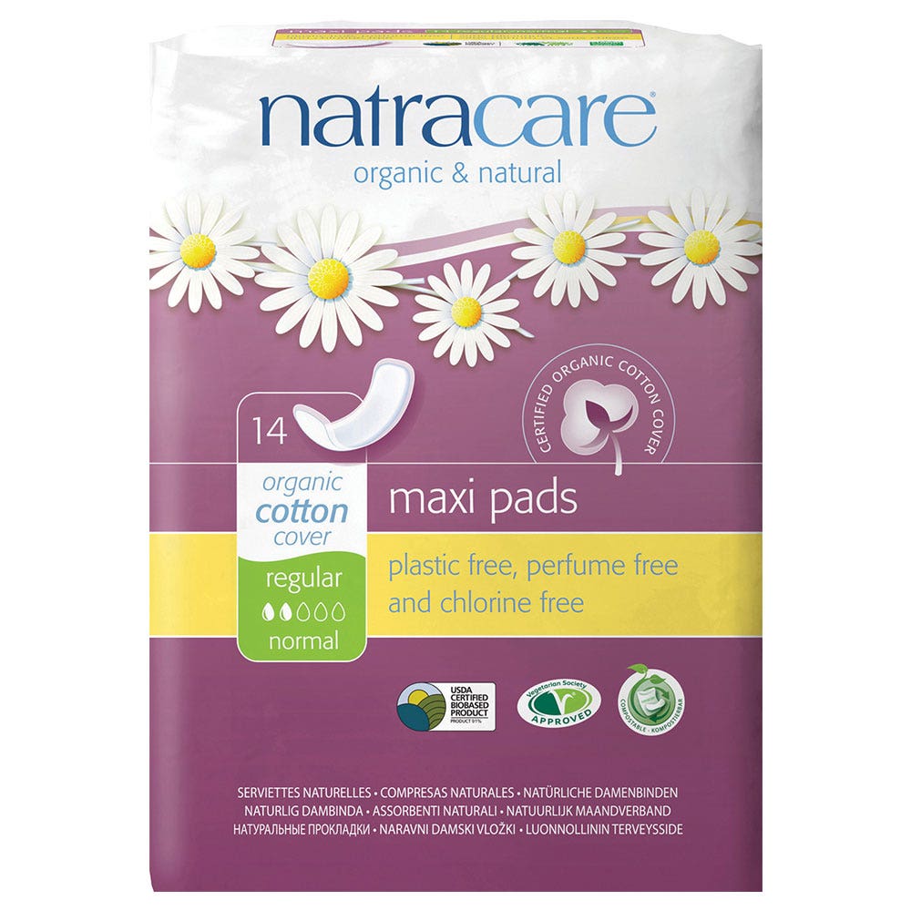 Natracare Toallas Maxi Regular Natural Caja De 14