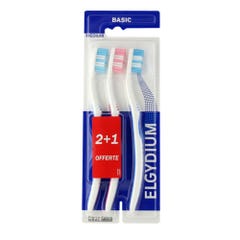 Elgydium Basic Cepillo de dientes trio Medium