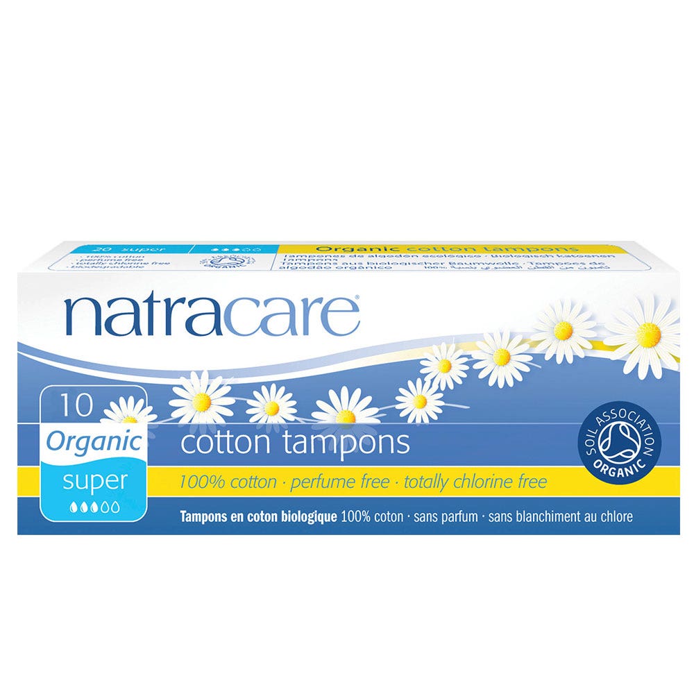 Natracare Tampones ecológicos sin aplicador Super caja de 10