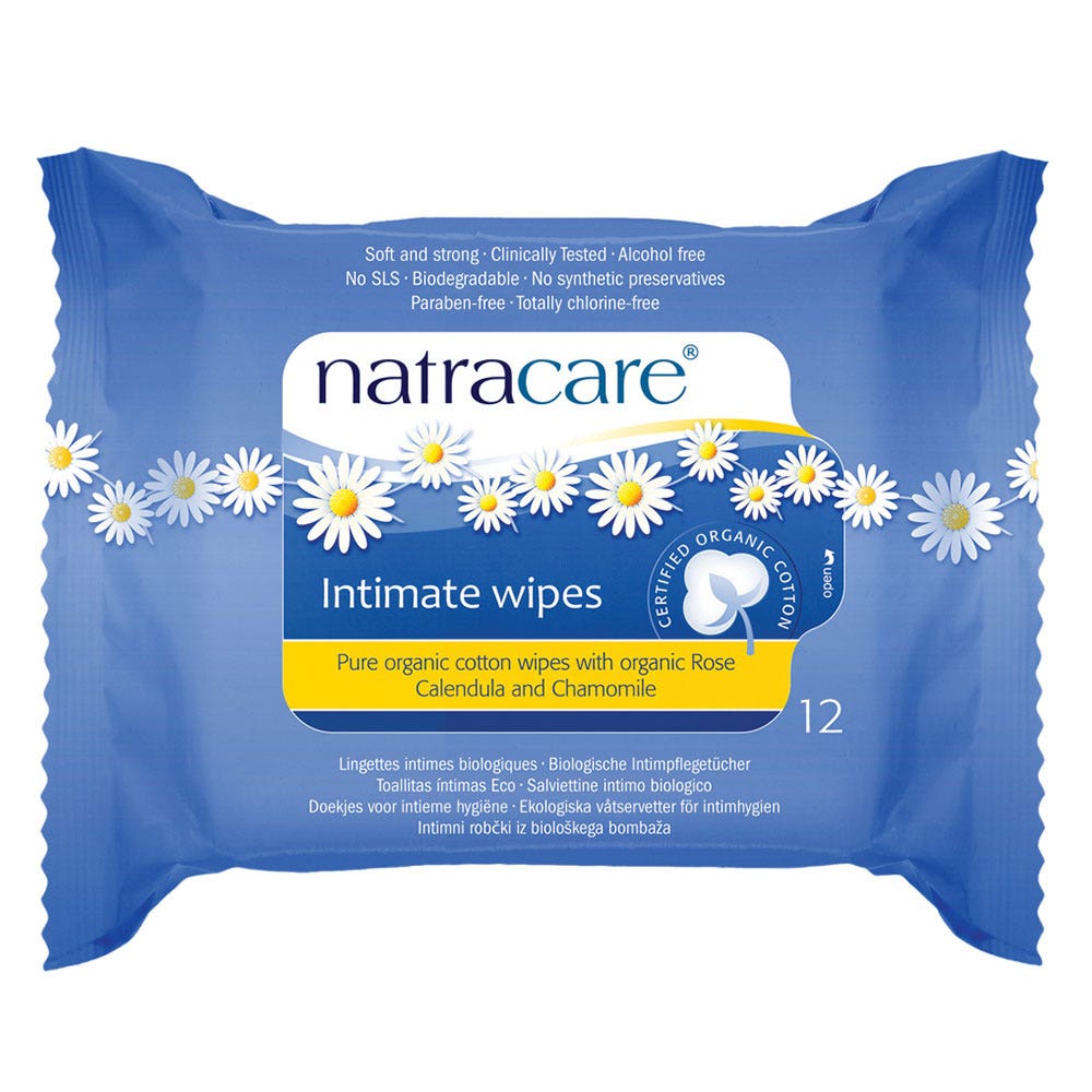 Natracare Toallitas íntimas ecológicas 12 toallitas por paquete