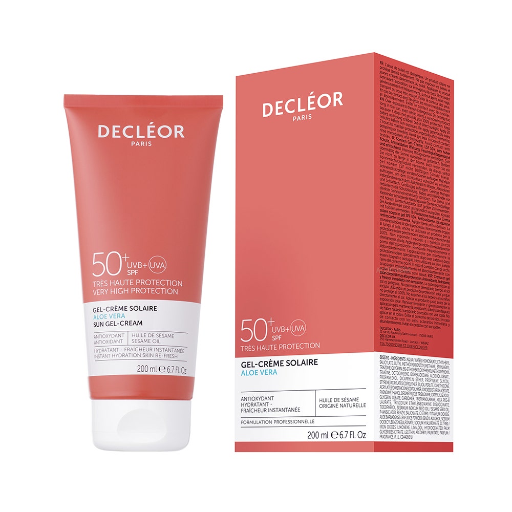 Decléor Aloe Vera Gel-crema solar hidratante antioxidante SPF50+ 200ml