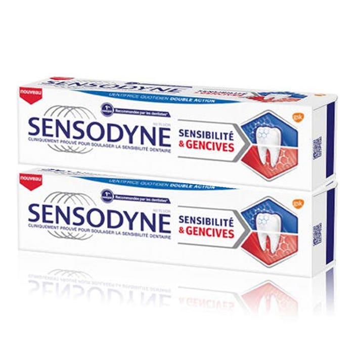 Dentífrico encías y sensibilidad sabor menta 2x75ml Sensodyne