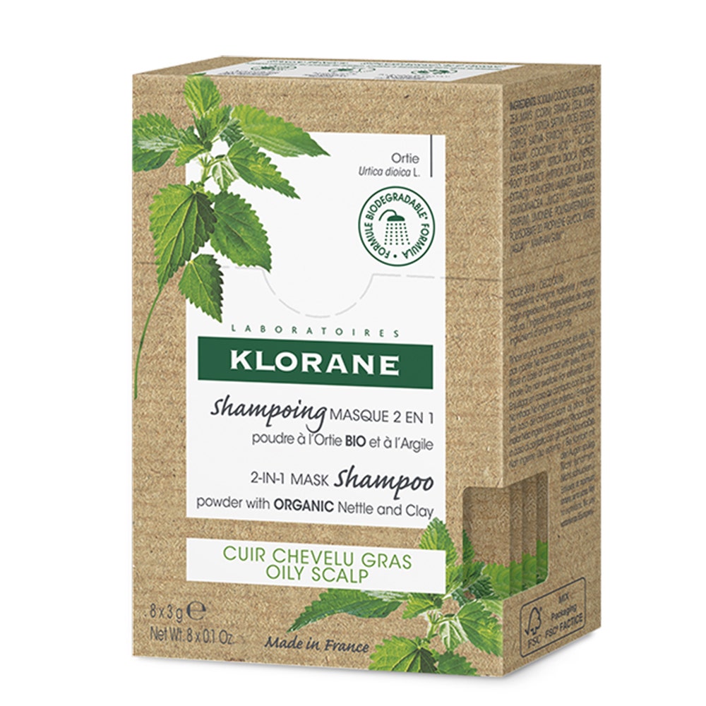 Klorane Ortiga Champú mascarilla 2 en 1 8x3gr